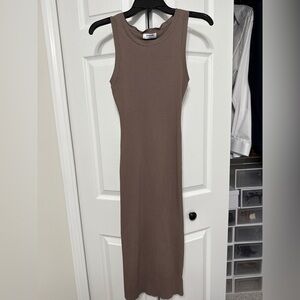 Workshop Republic Clothing Taupe Midi Dress